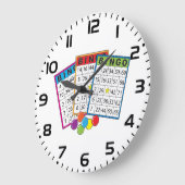 Grande Horloge Ronde Cartes de Bingo (Angle)