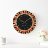 Grande Horloge Ronde Cartes de jeu de poker (Maison)