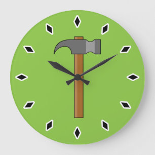 Grande Horloge Ronde Carton en marteau