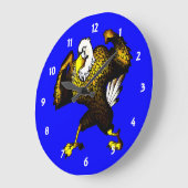 Grande Horloge Ronde Cartoon Combattre l'aigle (Angle)