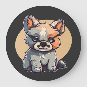 GRANDE HORLOGE RONDE CARTOON POPPY