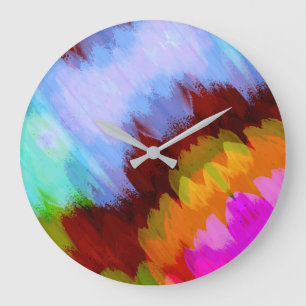 Grande Horloge Ronde Cascade aquarelle, nature 2