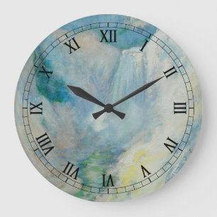 Grande Horloge Ronde Cascade dans Yellowstone par Twachtman, Art Vintag