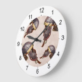 Grande Horloge Ronde Casque militaire romain antique (Angle)