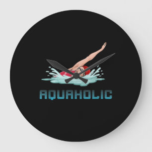 Grande Horloge Ronde Casquette de bain Lunettes de natation Amour de na