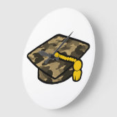 Grande Horloge Ronde Casquette de remise de diplôme camouflage kaki (Angle)