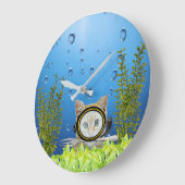 Grande Horloge Ronde Cat dans Scuba Diving Mask (Angle)