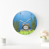 Grande Horloge Ronde Cat dans Scuba Diving Mask (Maison)