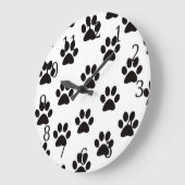 Grande Horloge Ronde Cat Paw Prince Clock (Angle)