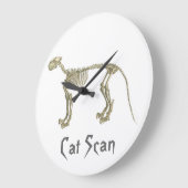 Grande Horloge Ronde Cat Scan Skeleton (Angle)