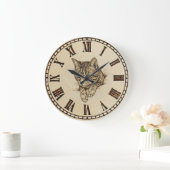 Grande Horloge Ronde Cat - Wall Clock (Maison)