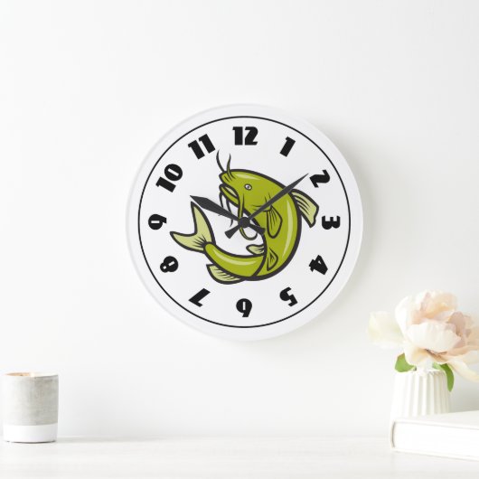 Grande Horloge Ronde Catfish clock (Maison)