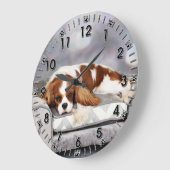 Grande Horloge Ronde Cavalier King Charles Spaniel - Remington (Angle)
