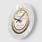 Grande Horloge Ronde Célébration de 50 ans de mariage avec des tourbill (Angle)