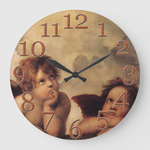 Grande Horloge Ronde Célèbre beaux-arts, Raphaël,Chérubin de la Sixtine