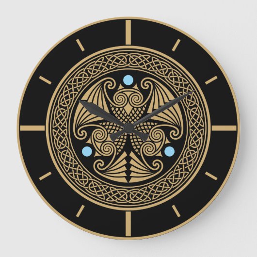 Grande Horloge Ronde Celtic Owl Trio (Recto)