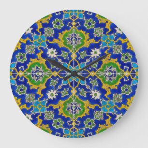 Grande Horloge Ronde céramique d'iznik