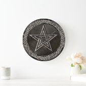 Grande Horloge Ronde Cercle celtique pentacle (Maison)