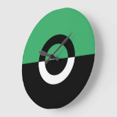 Grande Horloge Ronde Cercle de blocs de couleur (Angle)