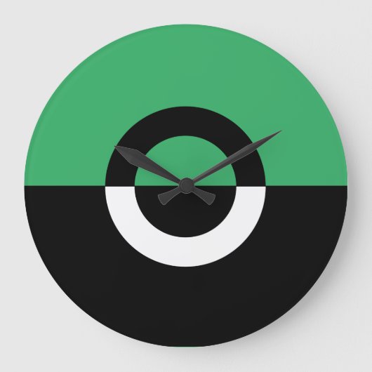 Grande Horloge Ronde Cercle de blocs de couleur (Recto)