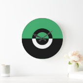 Grande Horloge Ronde Cercle de blocs de couleur (Maison)