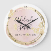 Grande Horloge Ronde cercle d'eau rose (Recto)