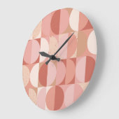 Grande Horloge Ronde Cercles du milieu du siècle : Motif géométrique mo (Angle)