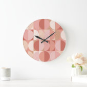 Grande Horloge Ronde Cercles du milieu du siècle : Motif géométrique mo (Maison)