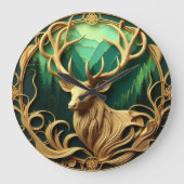 Grande Horloge Ronde Cerf encerclé (Recto)