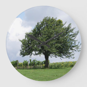Grande Horloge Ronde Cerisier En Été