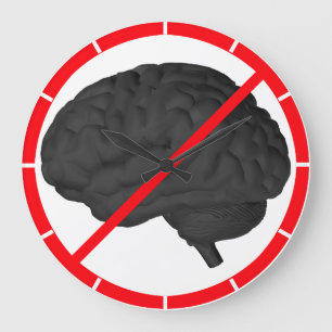 Grande Horloge Ronde Cerveau interdit !