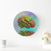 Grande Horloge Ronde Cerveau vif (Maison)