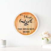 Grande Horloge Ronde C'est HEURE de VIN à VOTRE MAISON (Maison)