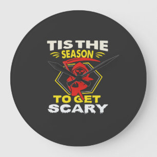 Grande Horloge Ronde C'est la saison d'obtenir un Grim Reaper Halloween