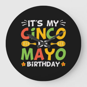 Grande Horloge Ronde C'est l'anniversaire de My Cinco De Mayo