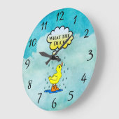 Grande Horloge Ronde C'est quoi, le Duck ? Wall Clock (Angle)