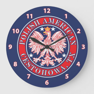 Grande Horloge Ronde Cestohowa Texas Polish American Eagle