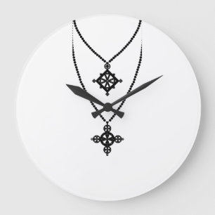 Grande Horloge Ronde Chaîne et pendentif