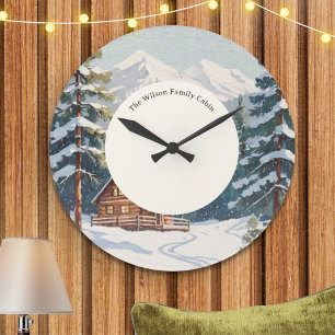 Grande Horloge Ronde Chalet de famille rustique de vacances avec scène