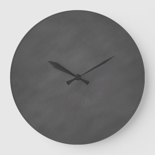 Grande Horloge Ronde Chalkboard Gray Background (Recto)