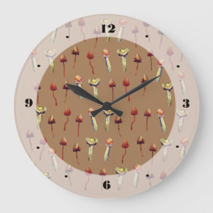 Grande Horloge Ronde Champignons de nature
