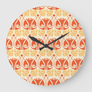 Grande Horloge Ronde Champignons de style moderne : Motif tendance
