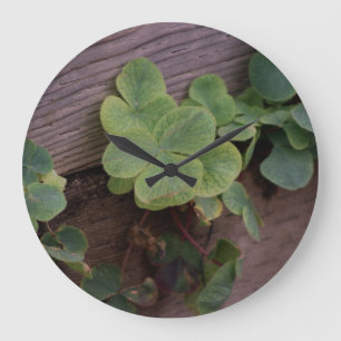 Grande Horloge Ronde Chanceux ou déterminé ? Shamrocks de la Saint-Patr