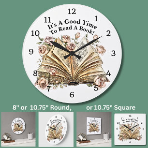 Grande Horloge Ronde Changer le texte - Il est bon temps de lire un liv