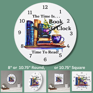 Grande Horloge Ronde Changer le texte - Il est Livre heure