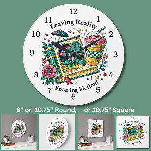Grande Horloge Ronde Changer le texte, laissant la réalité entrer dans 