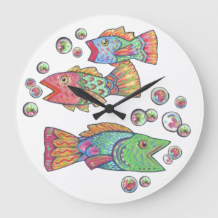 Grande Horloge Ronde Chanter du poisson