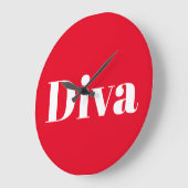 Grande Horloge Ronde Chanteuse d'opéra diva interprète musicale thème m (Angle)
