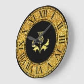 Grande Horloge Ronde Chardon écossais en or (Angle)