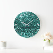 Grande Horloge Ronde Charme gris de verdure d'Aqua de parties (Maison)